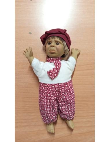 MUÑECO GESTOS TRISTE ROJO Y BLANCO