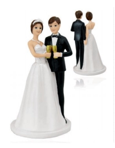 PAREJA NOVIOS BRINDANDO COPA DORADA NO0201