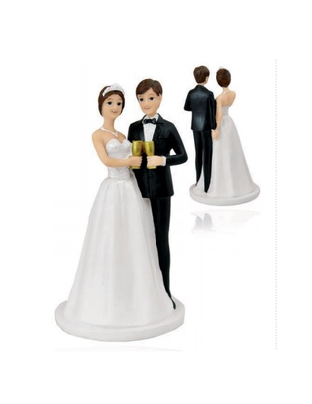 PAREJA NOVIOS BRINDANDO COPA DORADA NO0201