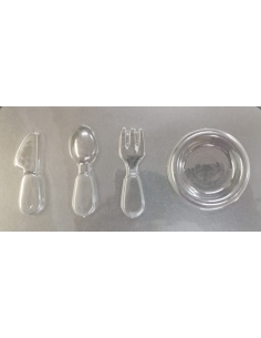 MOLDE CHOCOLATE PLATO Y CUBIERTOS JUGUETE