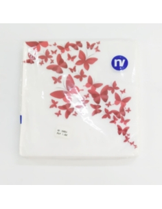 SERVILLETAS MARIPOSAS 33x33 2C   P/20