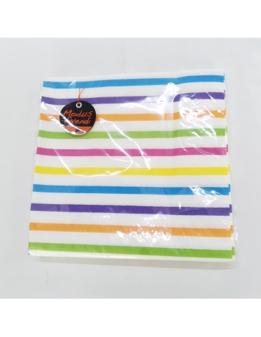 SERVILLETAS RALLAS MULTICOLOR 33X33 P/20 123513