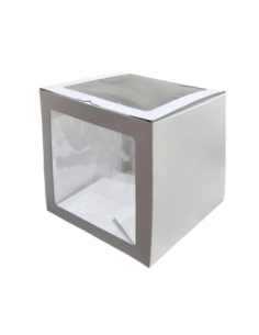 CAJA TARTA BLANCA DOS VENTANAS 25X25X25