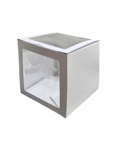 CAJA TARTA BLANCA DOS VENTANAS 25X25X25