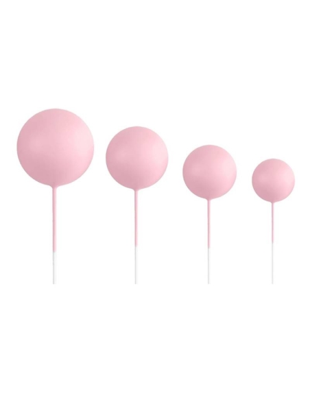 BOLAS DECORATIVAS ROSA PASTEL SET 20 UNIDADES