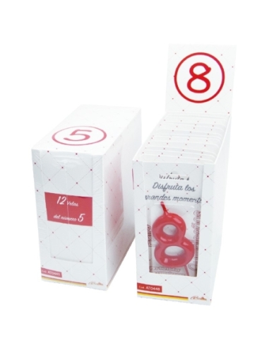 VELAS ROJAS Nº 1 C/12 UND 6,5 CM