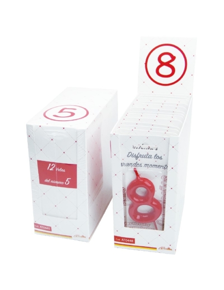 VELAS ROJAS Nº6 C/12 UND 6,5 CM