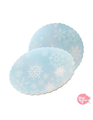 BASE REDONDA FINA COPOS DE NIEVE 25CM