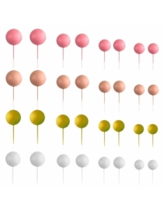 BOLAS DECORATIVAS MIX ROSAS 32 UNIDADES