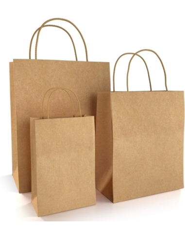 BOLSA PAPEL ASA TORSIONADA KRAFT 22x10x27