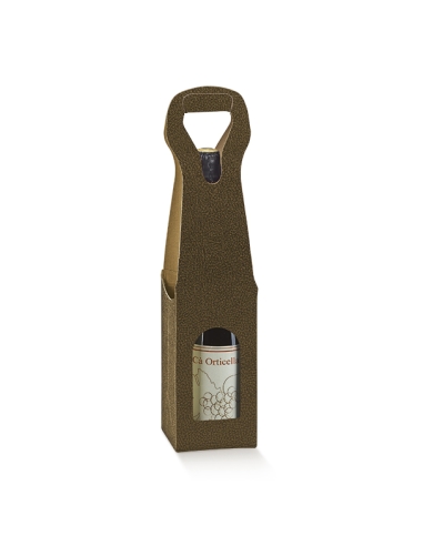 CAJA 1 BOTELLA MARRON 9x9x4,1