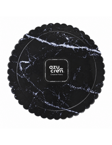 BASE REDONDA FINA MARMOL NEGRO 25 CM