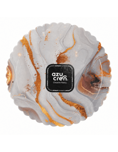 BASE REDONDA FINA MARMOL-ORO 25 CM