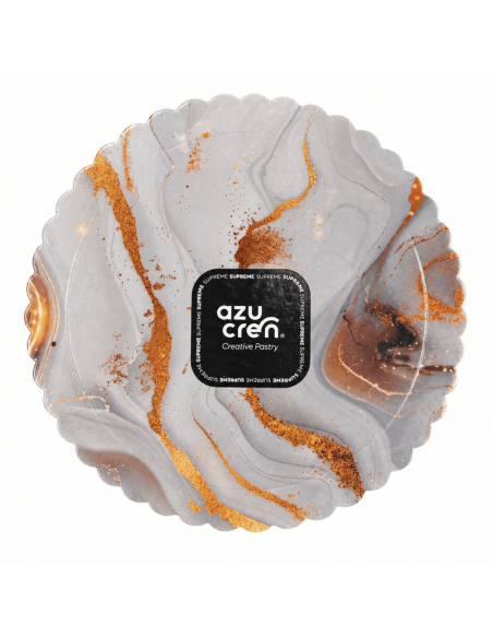 BASE REDONDA FINA MARMOL-ORO 25 CM