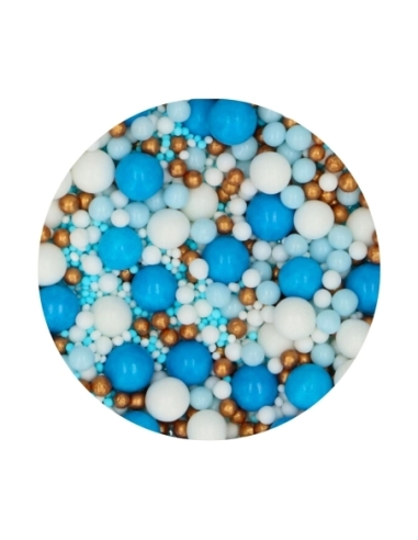 PERLAS AZUCAR BLUE CELEBRATION FUNCAKES B/80 GR