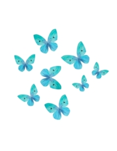 MARIPOSAS OBLEA WILTON AZULES 8 UND